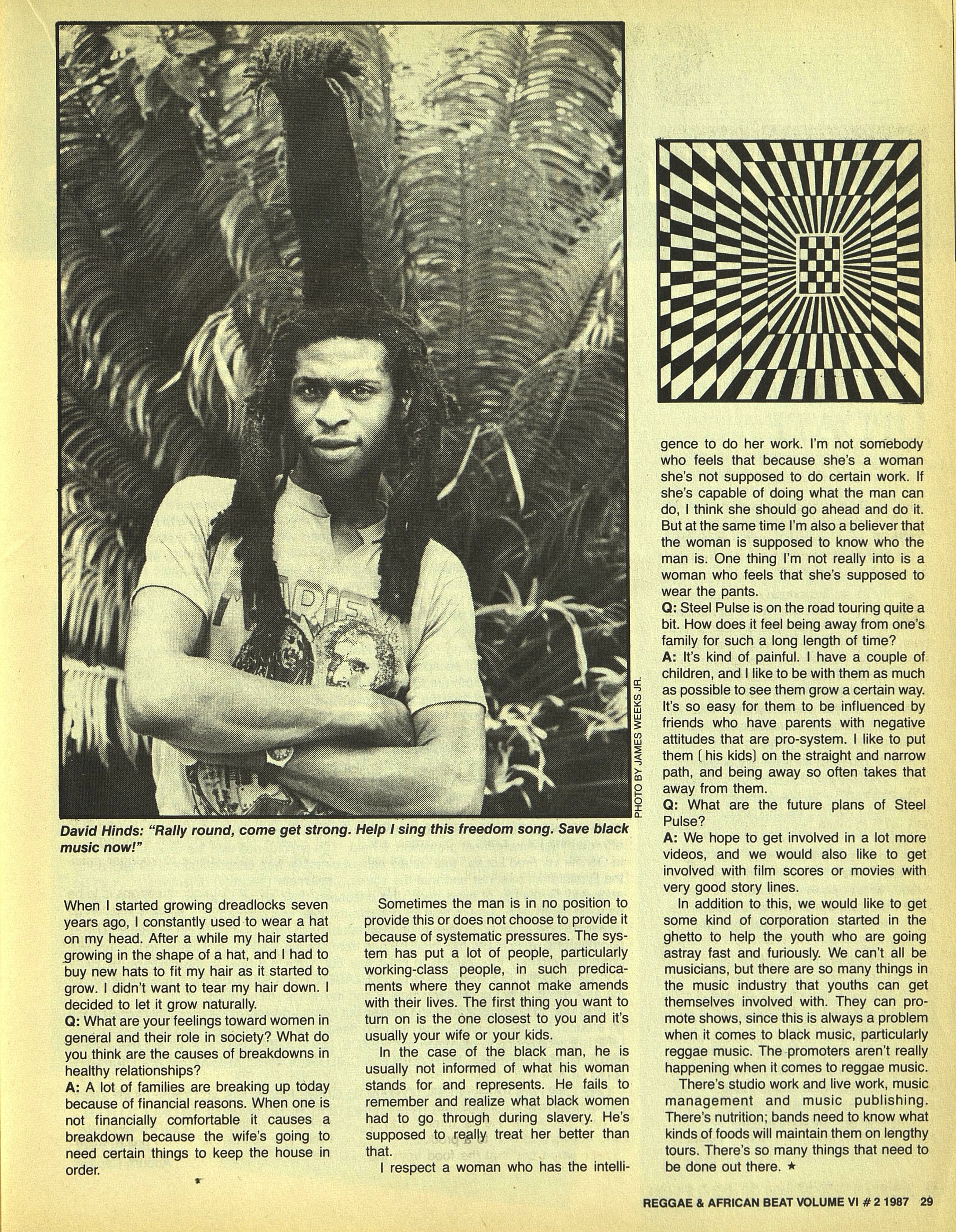 Weeks, James. The Reggae & African Beat (Archive- 1983-1988)6. 2 (Apr 1, 1987)- 26-29-4