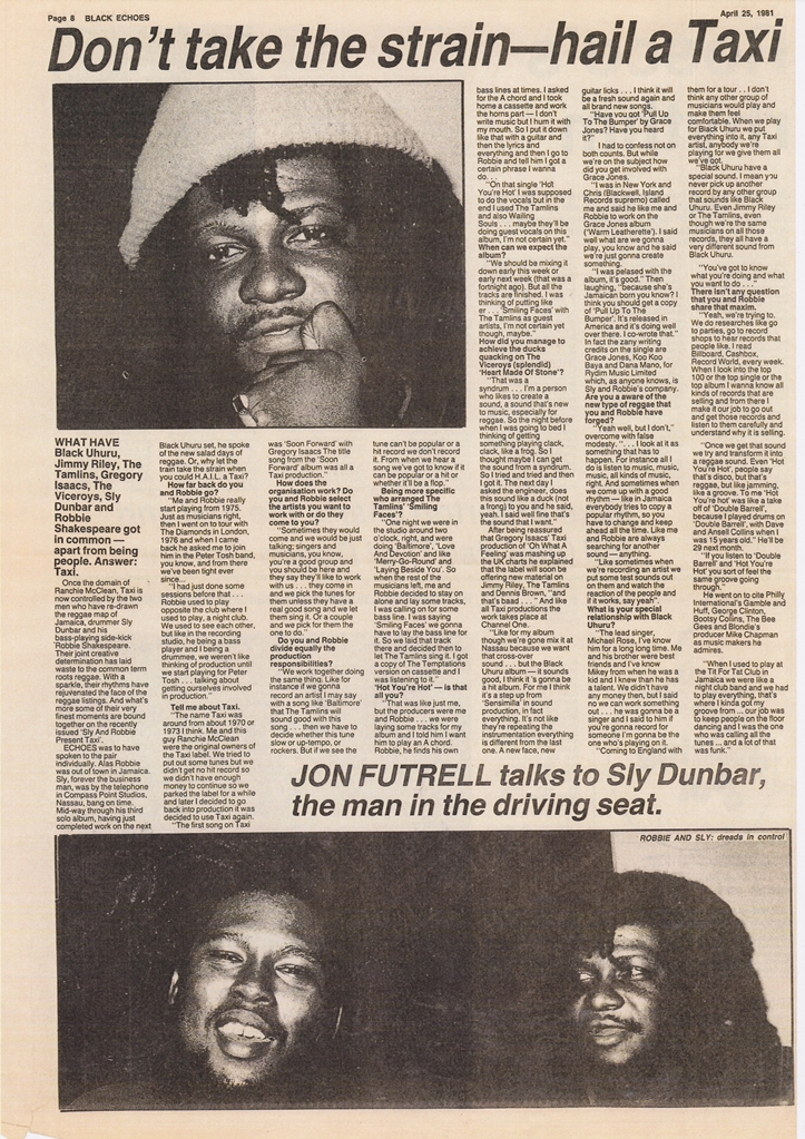 taxi-special black echoes