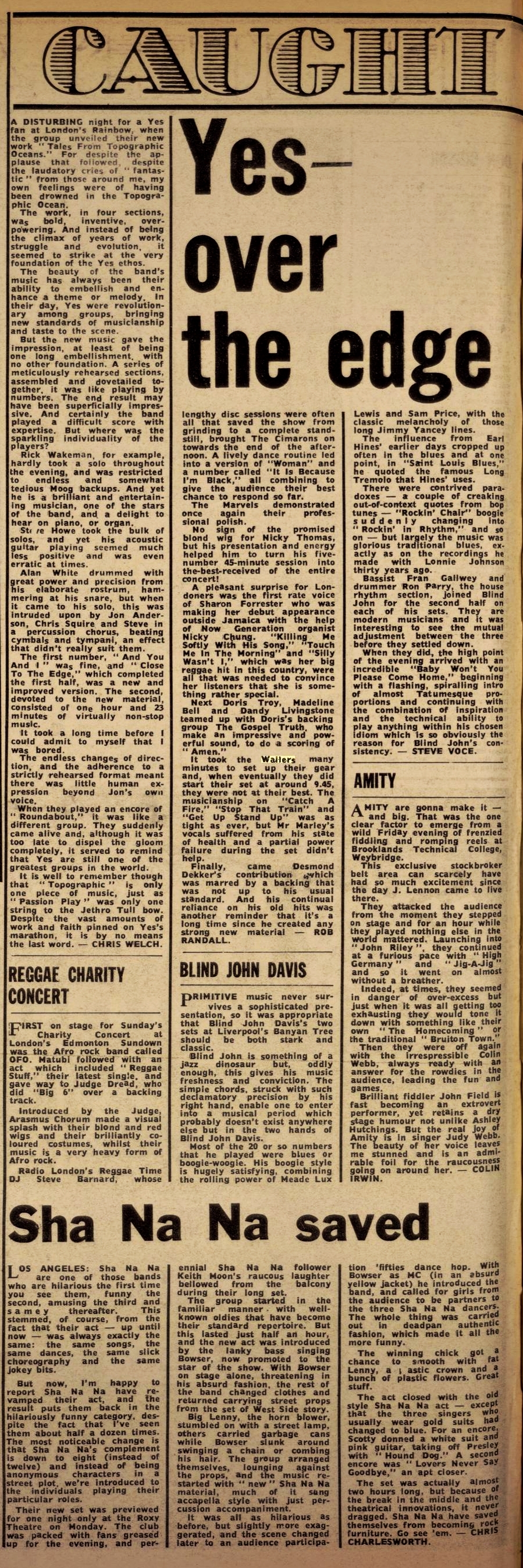 Melody Maker wailers (Dec 1, 1973)