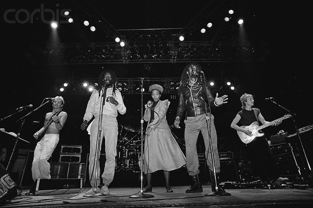 The Police and Black Uhuru Performing on Stage
