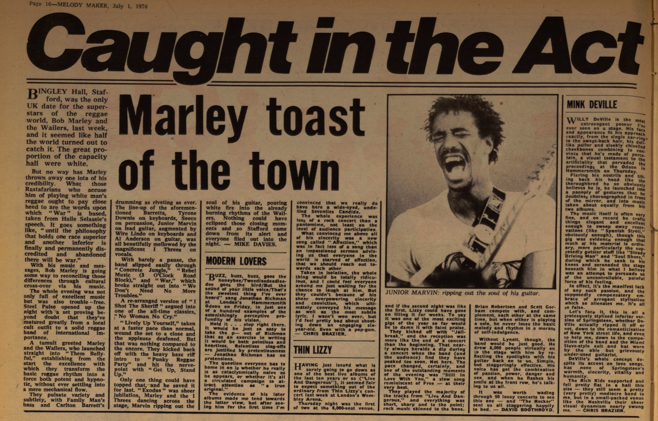 Davies, Mike. Melody Maker (Archive- 1926-2000)53.24 (Jul 1, 1978)- 16.bingleyhall