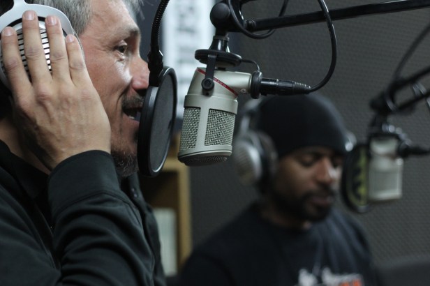 Doc Xray & Maro Lion, interviewing Clinton Fearon , Radio Grenouille , Maro Lion , live at radio grenouille - Photo Fred reGGaeLover 2014