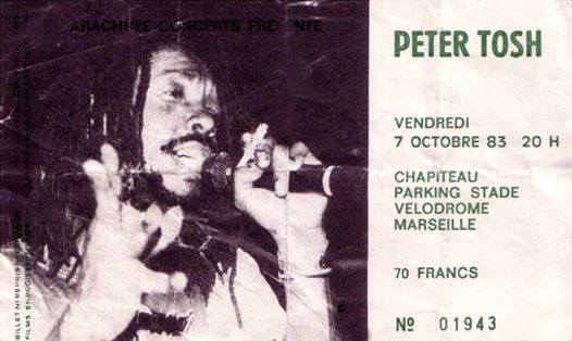 peter tosh ticket marseille