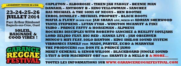Garance Reggae Festival 2014