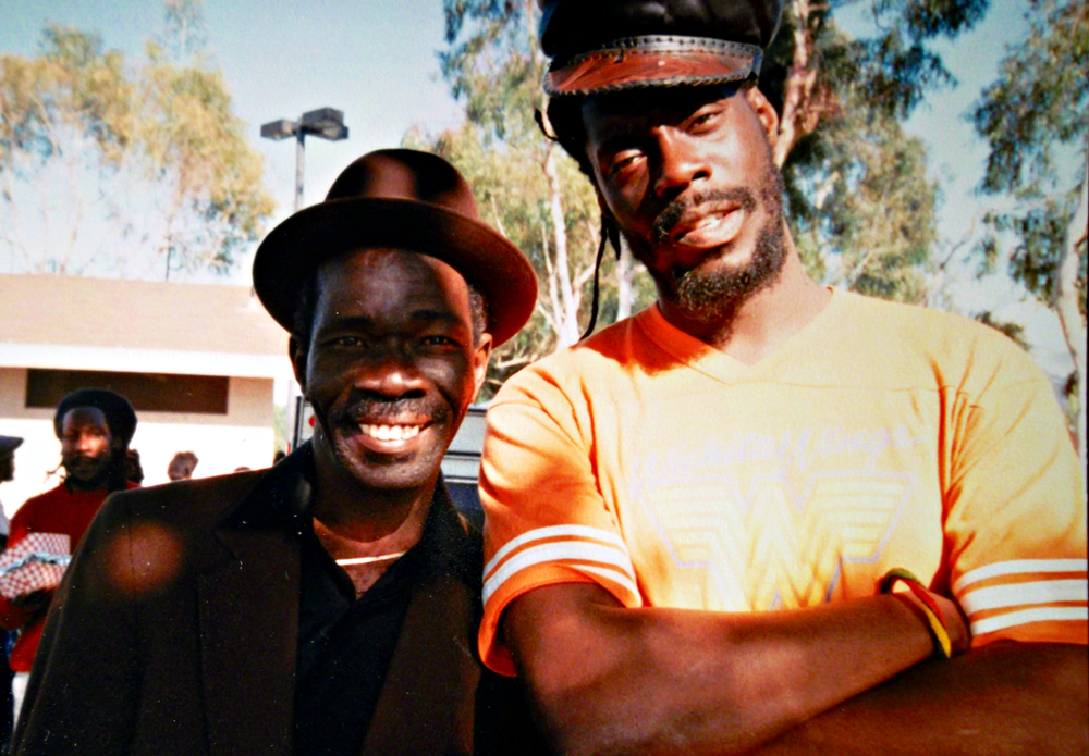 Godfather of reggae Joe Gibbs (l) and Englishman (r)