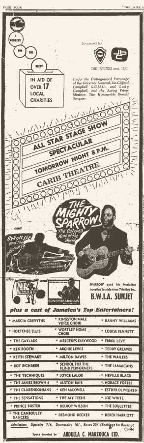 1966-12-13 Charity Concert , Carib Theater, Kingston