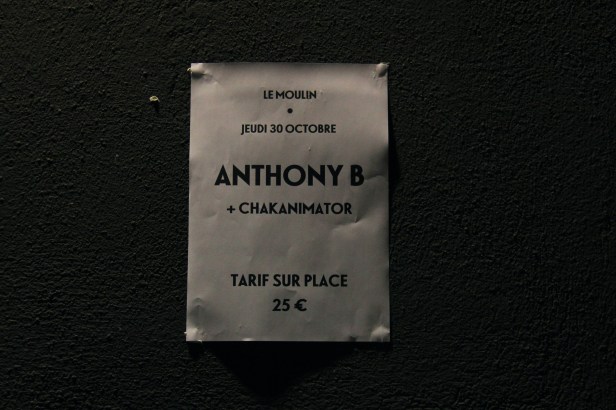 2014-10-30 Anthony B & House Of Riddim, Live Le Moulin , Marseille