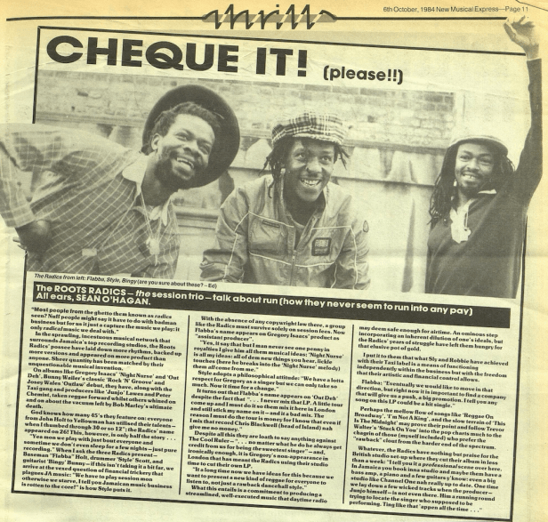 New Musical Express, October 6, 1984