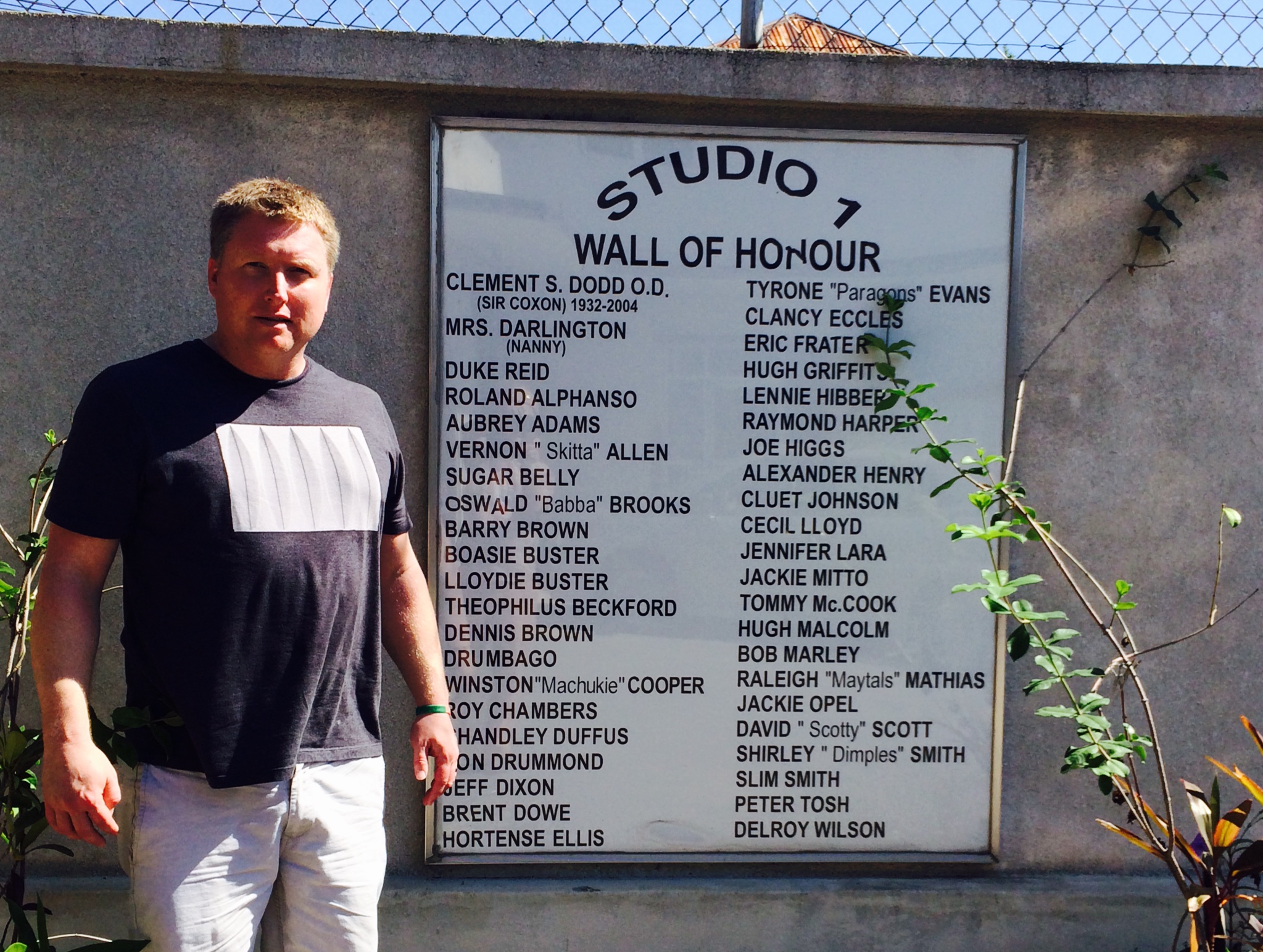 Raver next to the Studio One Hall of Honour